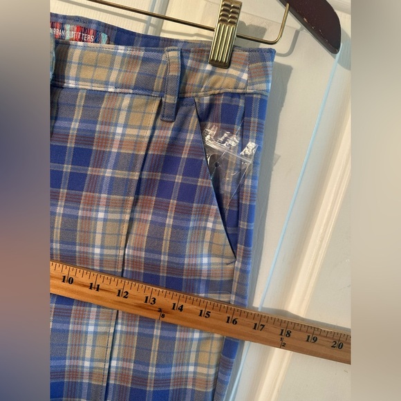 NWT URBAN OUTFITTERS 2 Isabella Printed Flare Pant Blue Multi Slim Fit 60’s 70’s - Picture 11 of 16